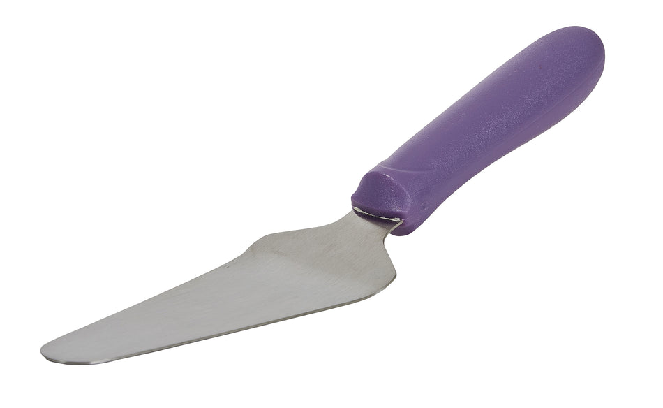 Winco TWP-51P 4-5/8 Inch Stainless Steel Pie Server with Purple Handle