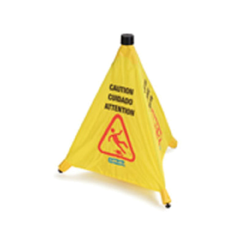 Carlisle 3694204 18 Inch Safety Pop-Up Cone Caution Sign Nylon Yellow
