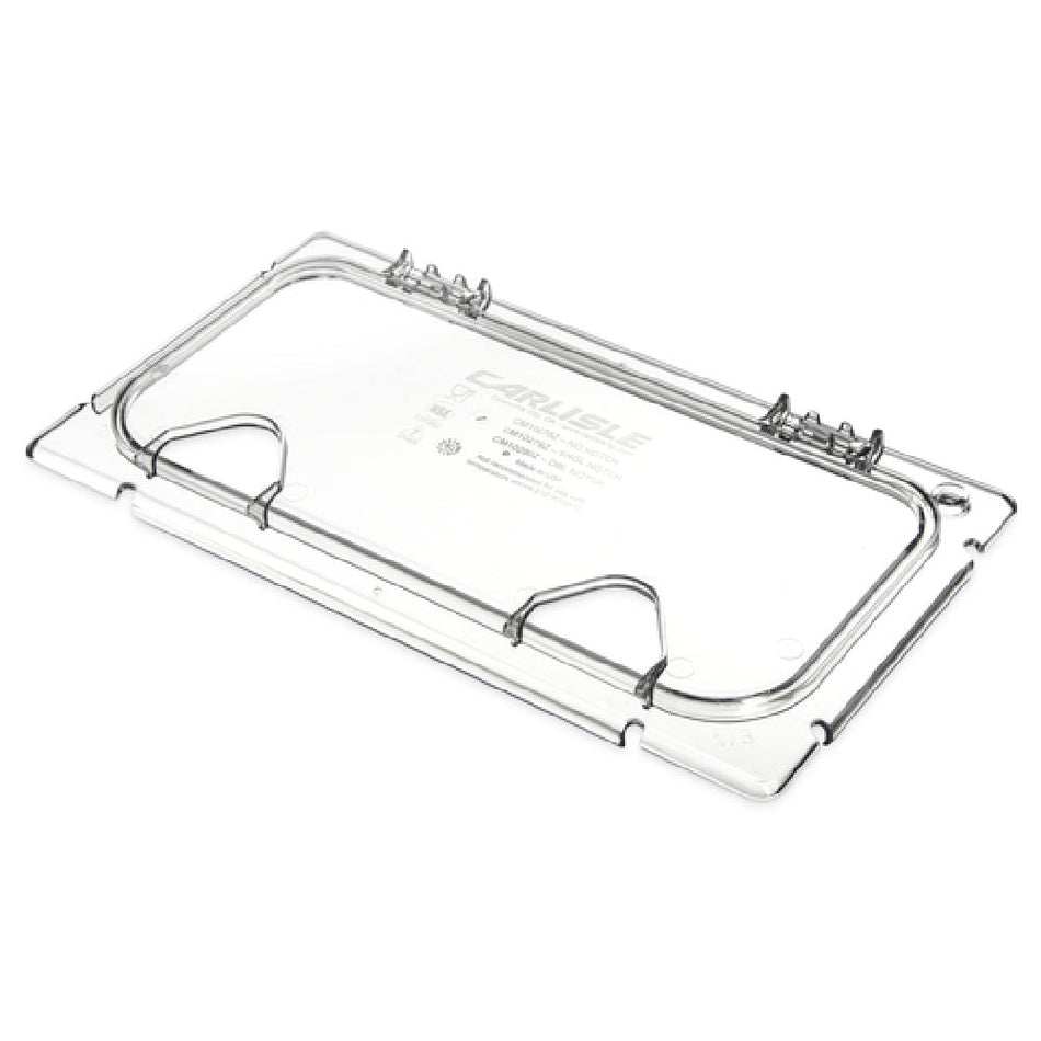 Carlisle CM10280Z07 Coldmaster EZ Access Lid 1/3 Size Hinged Clear Polycarbonate