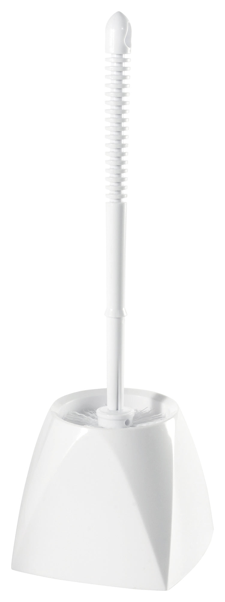 Winco BR-15SET 15 Inch Polypropylene Toilet Brush and Caddy Set White