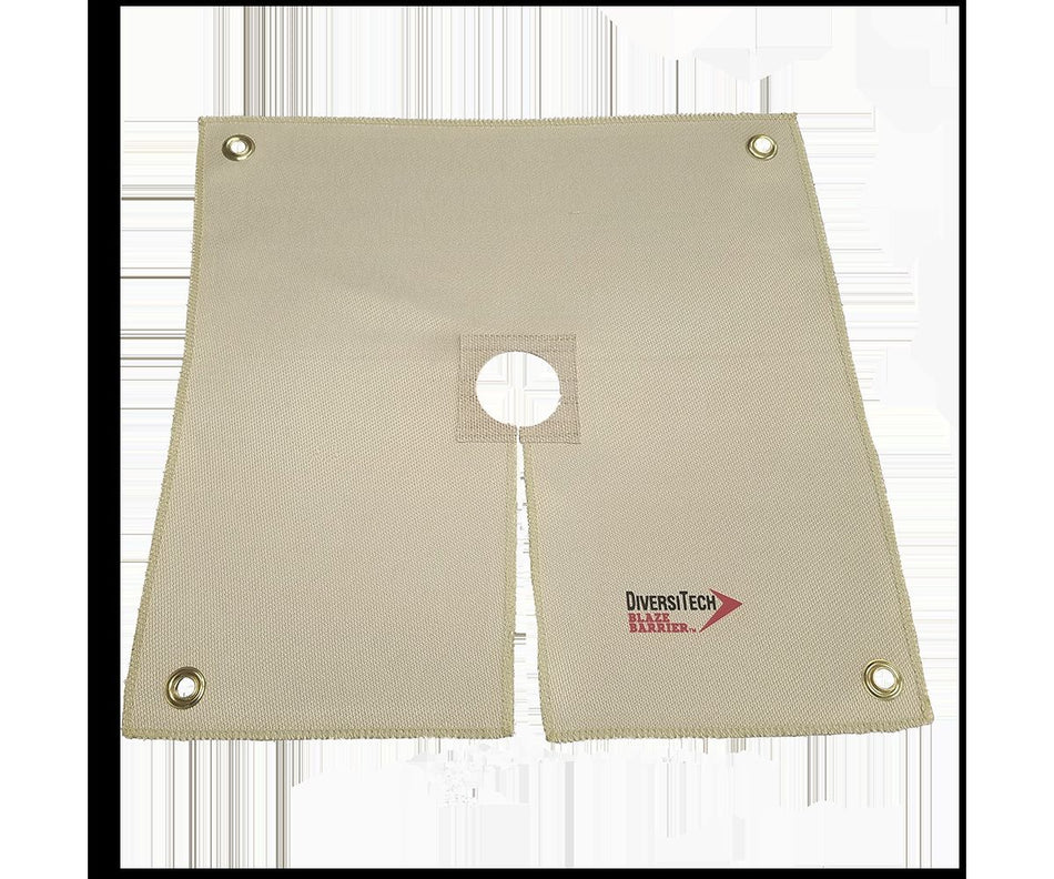 DiversiTech 16510, Heat Resistant Cloth - 18 in x 18 in Keyhole with Cutout For Draping Over Pipes/Tubes