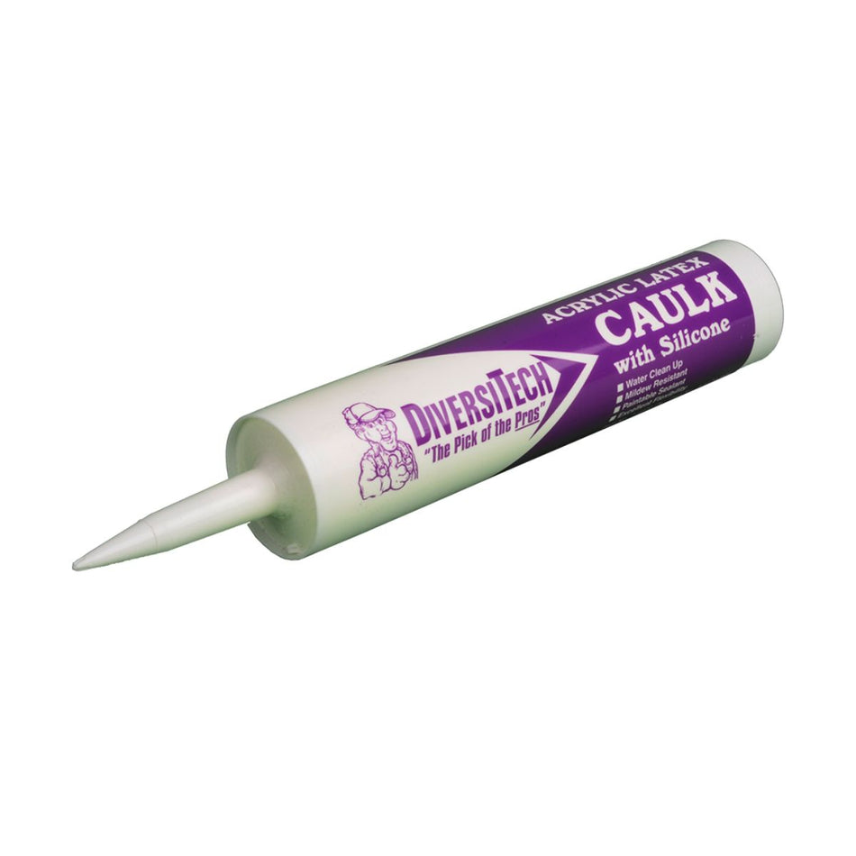 DiversiTech 7-4500, 949814 - White Acrylic Latex Caulk 10.1 Fluid Ounce Cartridge, 10 1/3 oz