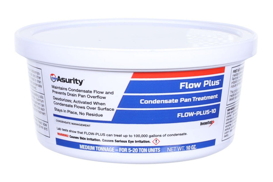 DiversiTech FLOW-PLUS-10, Flow-Plus Condensate Pan Treatment 10 oz Tubs