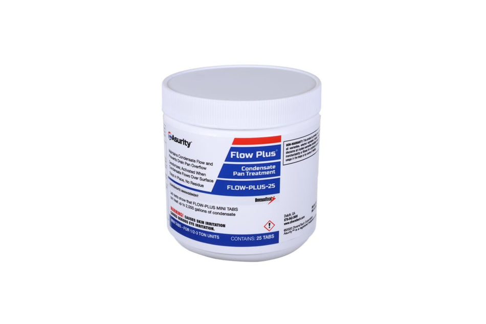 DiversiTech FLOW-PLUS-25, Flow-Plus Condensate Pan Treatment 25 Tabs/Jar