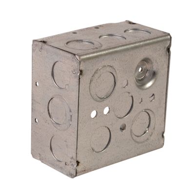 DiversiTech® Outlet Box Galvanized Steel 4" x 4" PI362