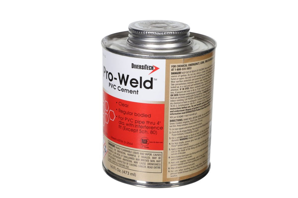 DiversiTech PW-16, Pro-Weld 16 oz Brush-Top Container Regular Body