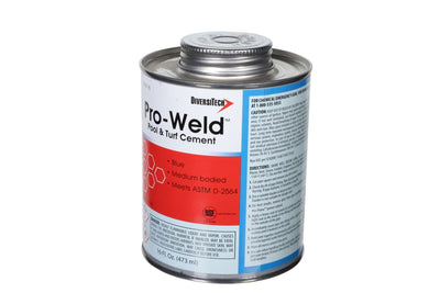 DiversiTech PWB-16, Pro-Weld 16 oz Brush-Top Container Pool and Turf Blue PVC Cement