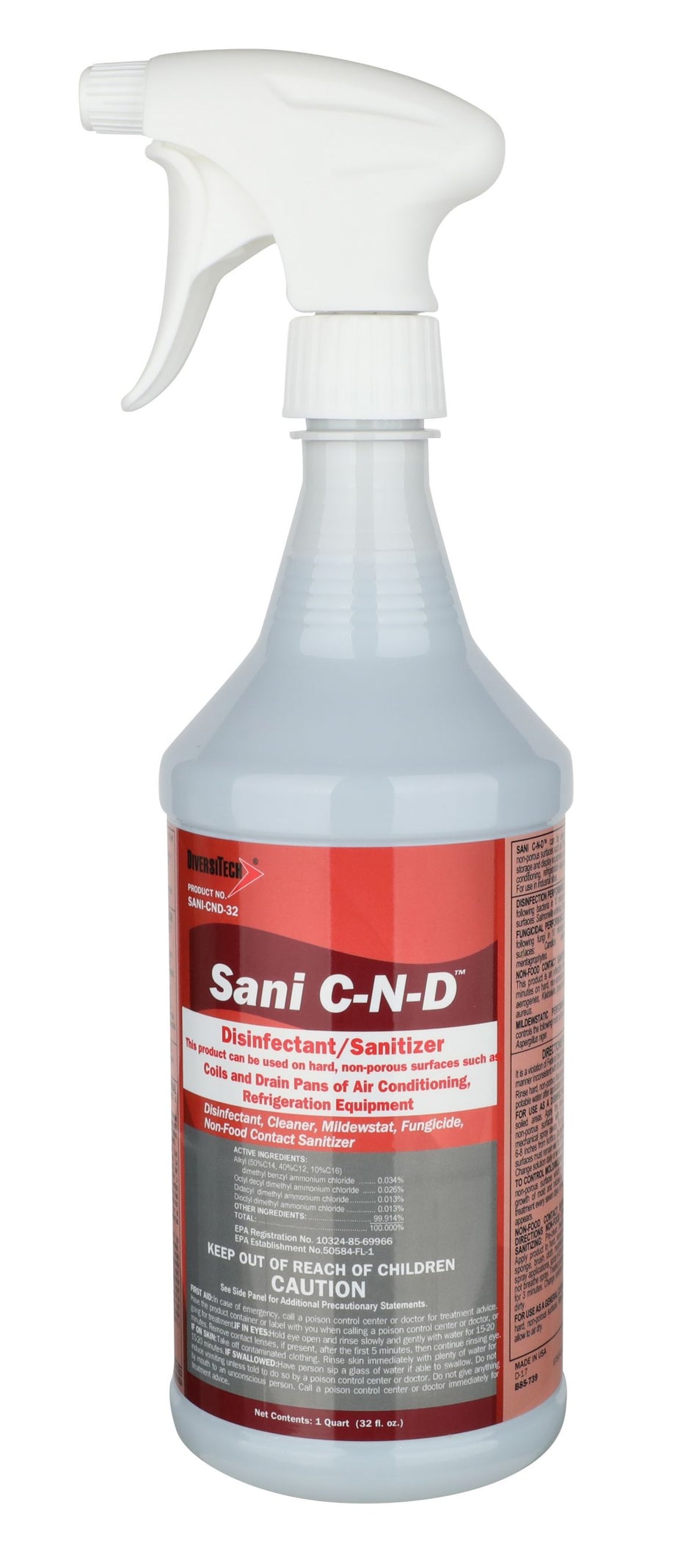DiversiTech SANI-CND-32, SANI C-N-D Coil and Drain Pan Disinfectant 32 oz Container