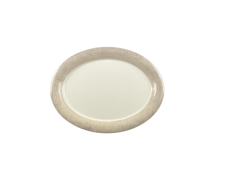 Thunder Group DM213J 13-1/2 Inch x 10-1/2 Inch Oval Platter Melamine with NSF