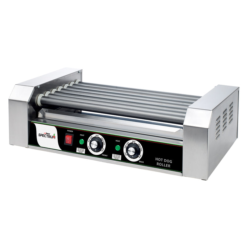 Winco EHDG-7R 23 Inch RollsRight Hot Dog Grill Roller Capacity 18 Hot Dogs