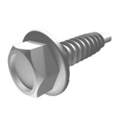 Duro Dyne Screw Saber point Hex 2" SAE 1018 Steel Zinc Plated 8x2 015181