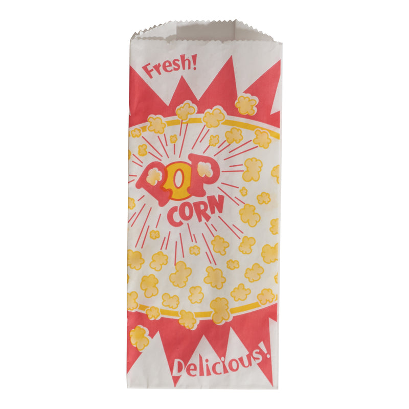 Winco 41002CS BenchmarkUSA Popcorn Paper Bags - 1.5 oz - 1,000 pieces/case