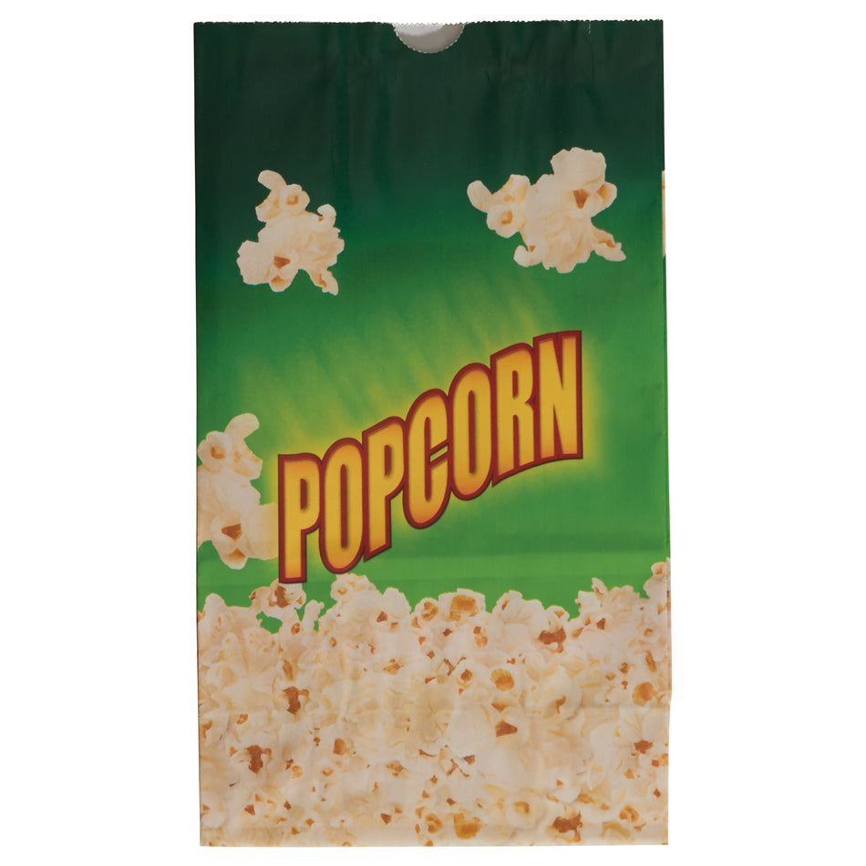 Winco 41230CS 130 Oz Popcorn Butter Bags 6 Inch Coated Green 500 Bags