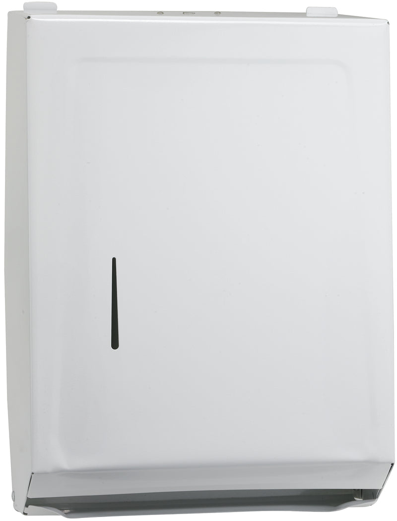 Winco TD-600 11 Inch Paper Towel Dispenser Metal White Epoxy Finish
