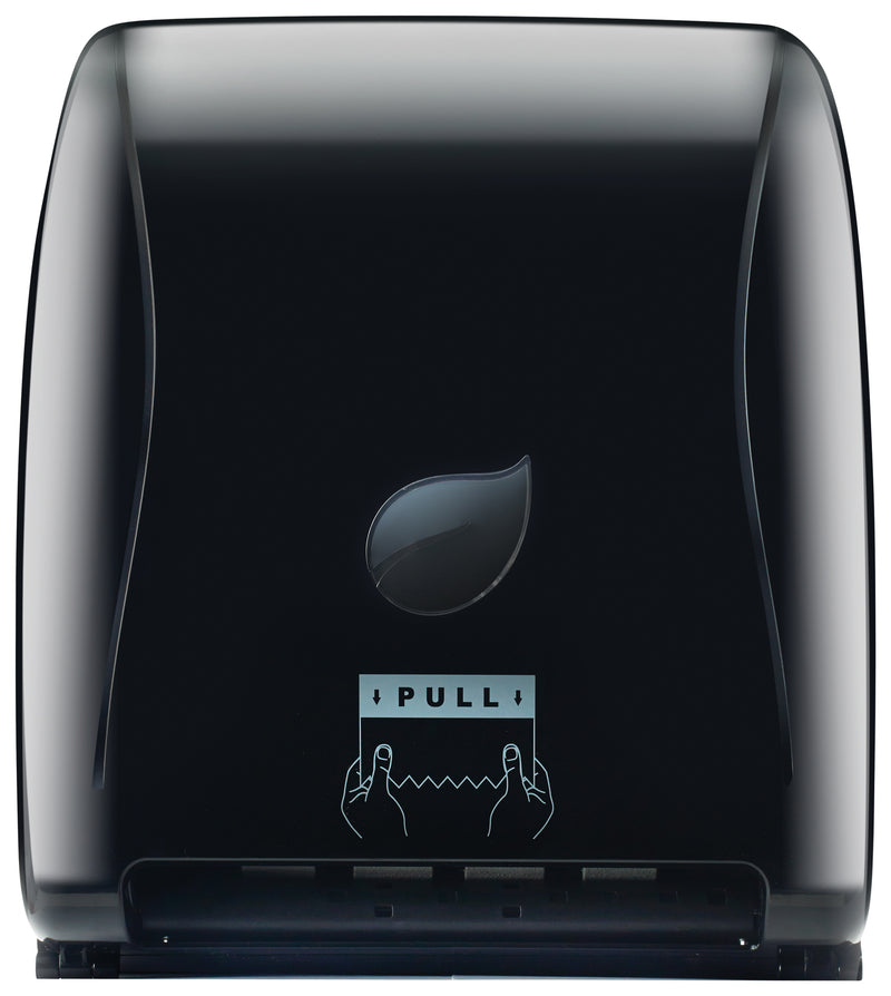 Winco TDAC-8K 12 Inch Wall Mount Touch-free Paper Towel Dispenser Black