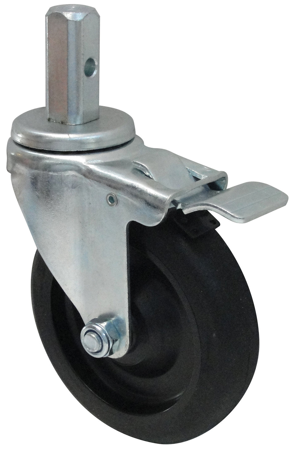 Winco ALRC-5STK 5 Inch Full Swivel Caster with Brake and Stem