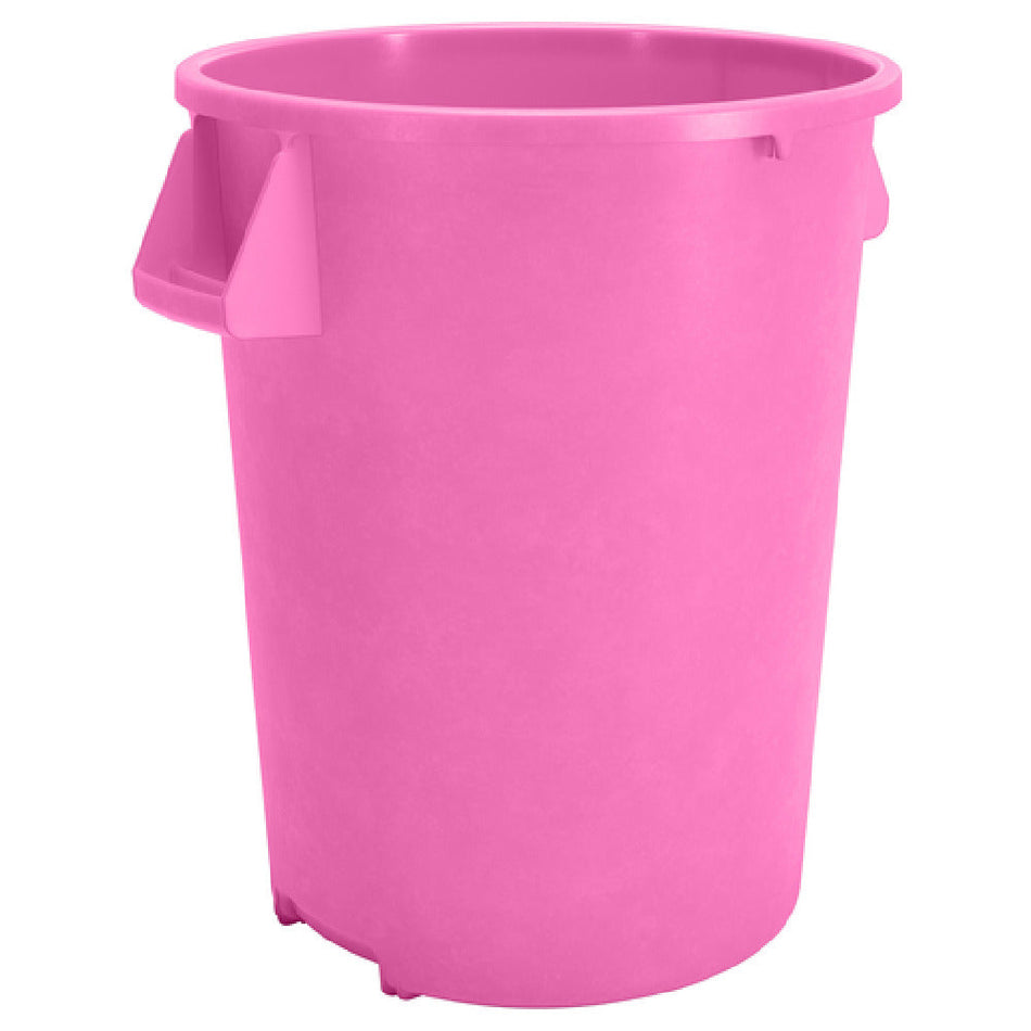 Carlisle 20 Gallon Round Trash Container - Pink Heavy-Duty Polyethylene