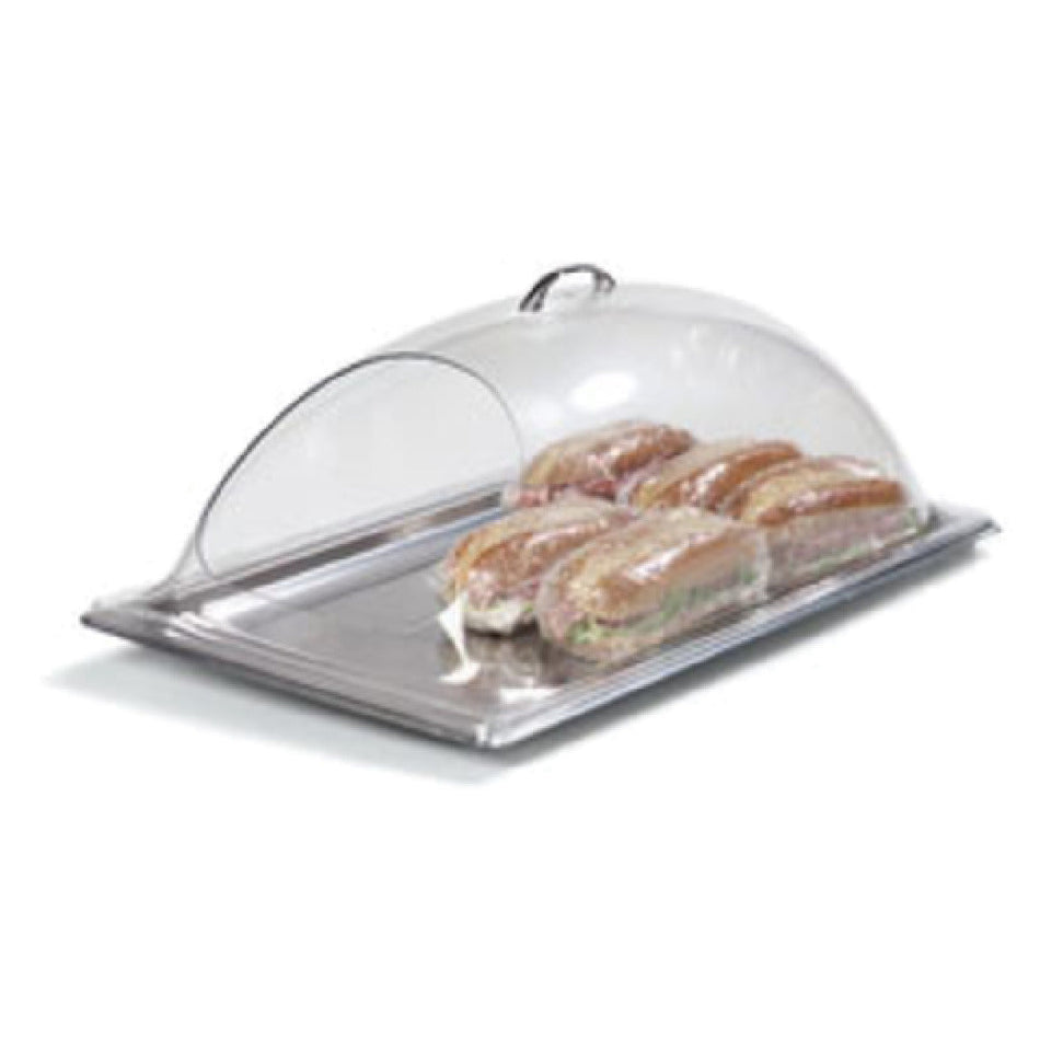 Carlisle PSD21EH07 21 Inch Clear Display Cover with Polished Chrome Handle