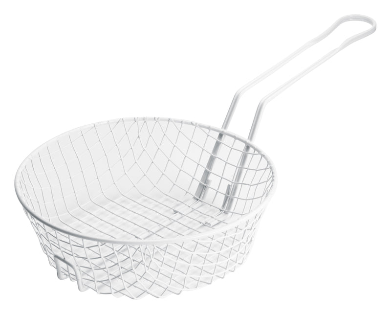 Winco MSBW-10 10 Inch Round Coarse Mesh Breading Basket Plastic Coated Steel