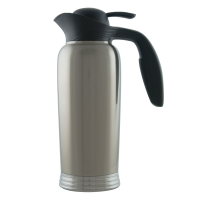 ErgoServ® 1-Liter Stainless Vacuum Insulated Creamer with Push Button Lid in Brushed Stainless and Black