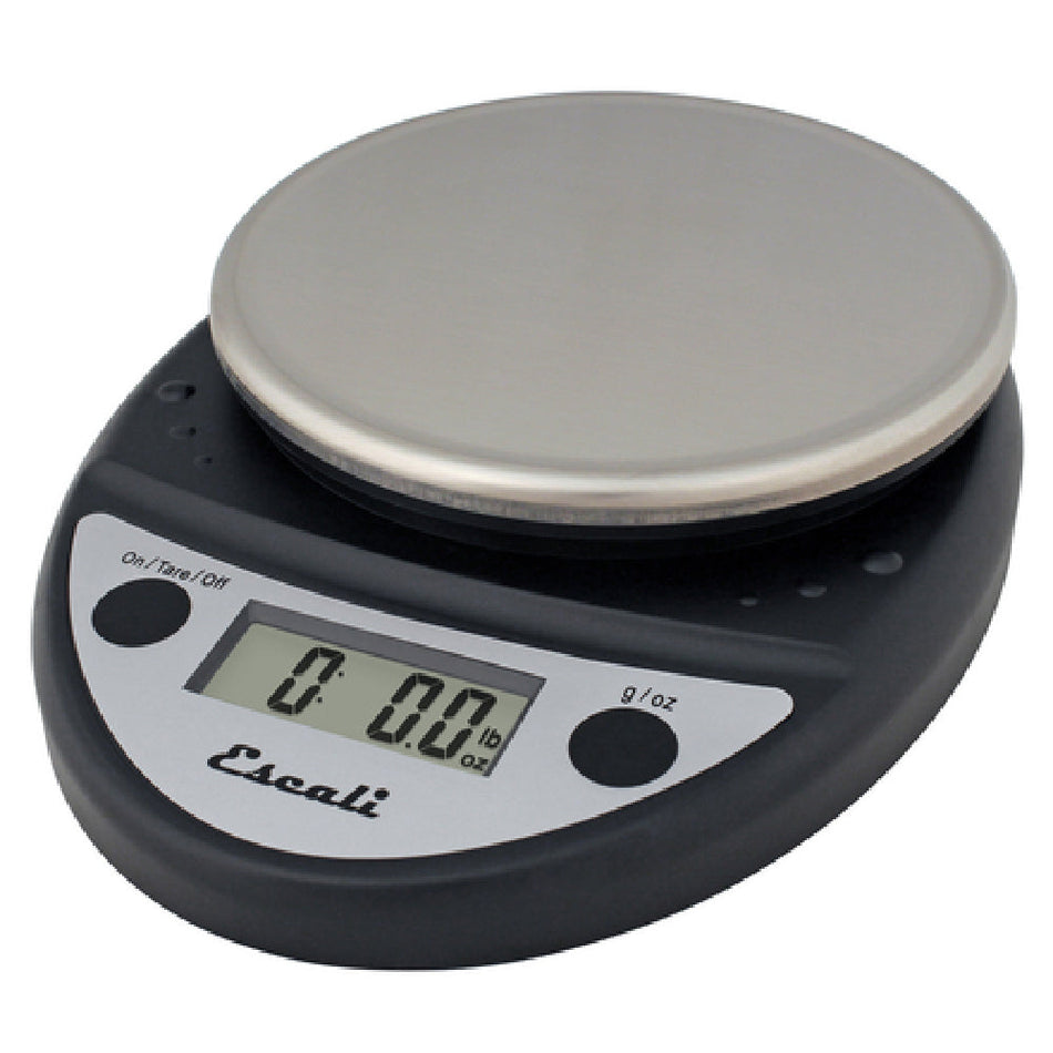 Carlisle SCDGP11BK 6 Inch Round Stainless Steel Digital Scale 11 lb x 0.1 oz with Tare