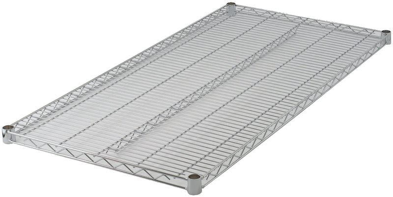 Winco VC-2472 72 Inch Chrome Plated Wire Shelf with 4 Sleeve Clips