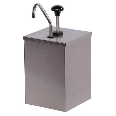 Carlisle 386010 7-1/4 Inch Condiment Pump Dispenser Countertop Stainless Steel
