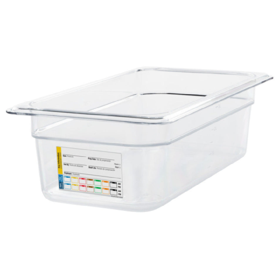 Carlisle 30661IMLUC07 1/3 Size Clear Polycarbonate Food Pan with Integrated Label