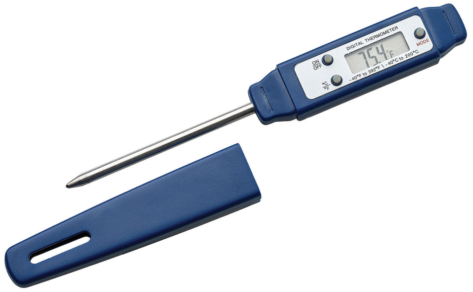 Winco TMT-WD1 Thermometer Digital Type Instant Read Waterproof with Stainless Steel Probe