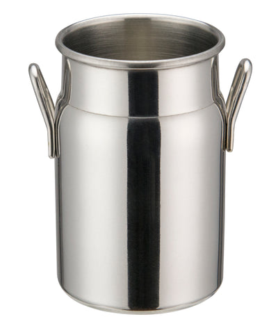 Winco DDSD-102S 5 Oz Mini Milk Can with Handles Stainless Steel