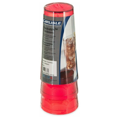 Carlisle 5232-8110 32 Oz Stackable Tall Tumbler with Textured Exterior Ruby Red