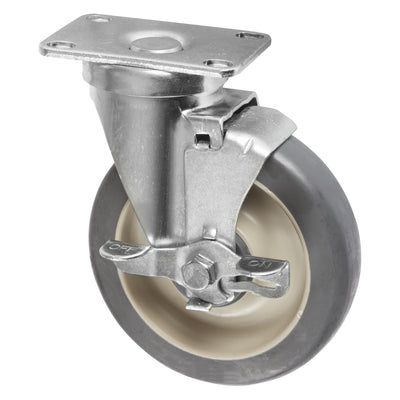 Winco IFT-C5B 5 Inch Caster 150 lb Capacity Swivel with Brake Polyurethane