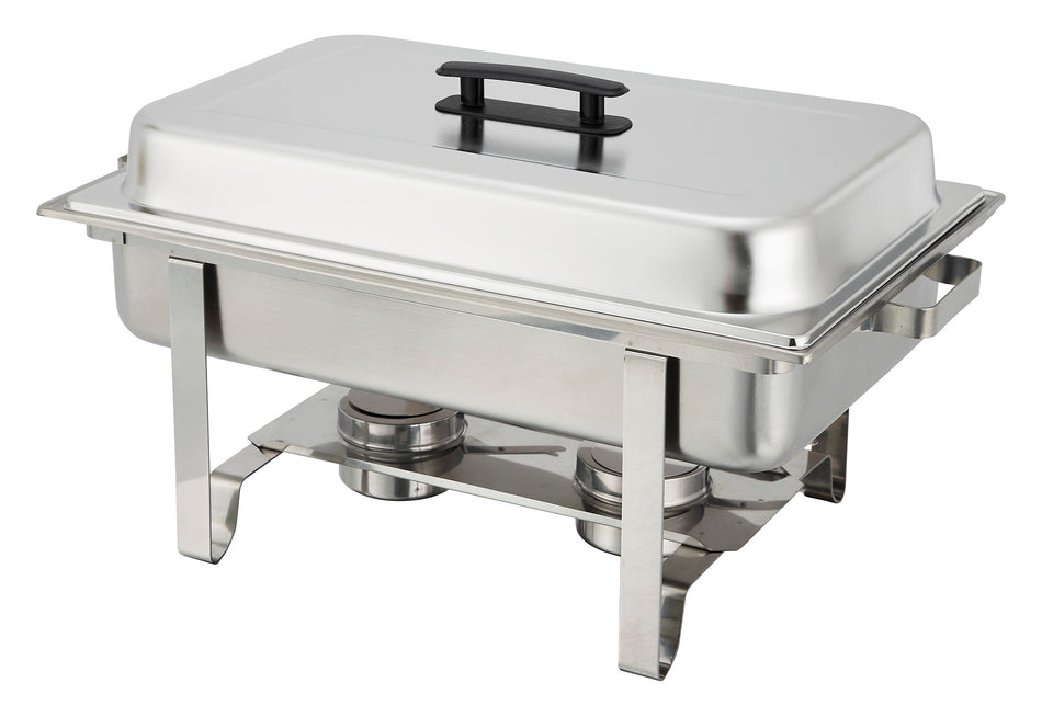 Winco C-3080B 24 Inch 8 Quart Rectangular Chafing Dish with lid clip and plastic handle