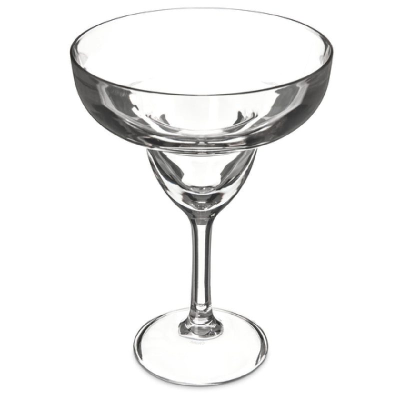 Carlisle 565207 16 Oz Dishwasher Safe Clear Margarita Glass with Shatterproof Polycarbonate