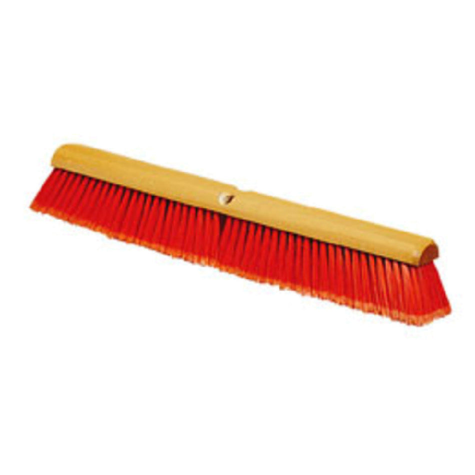 Carlisle 4501424 24 Inch  Push Broom Head Hardwood Block Orange