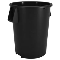 Carlisle 84105503 55 Gallon Black Round Trash Container with Ergonomic Handles