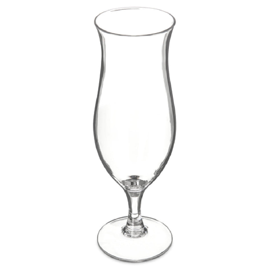 Carlisle 565007 16 Oz Clear Hurricane Glass Dishwasher Safe Polycarbonate