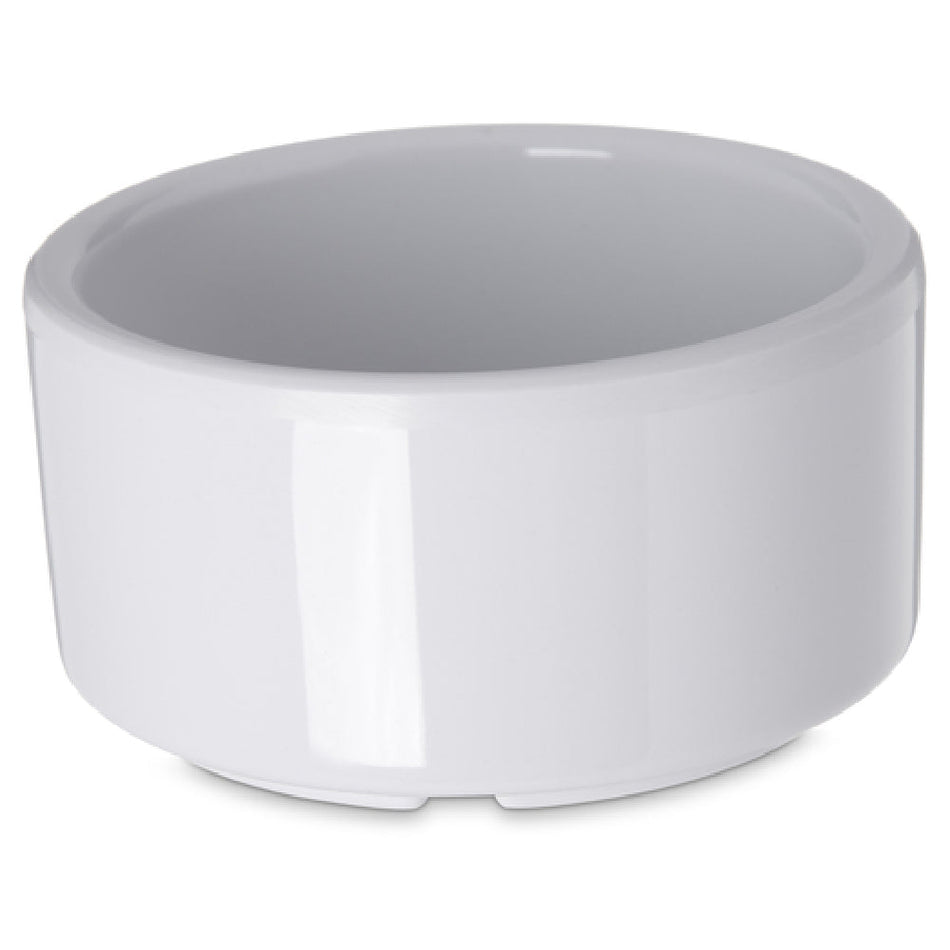 Carlisle 41202 3 Oz Ramekin Melamine Dishwasher Safe Stackable White