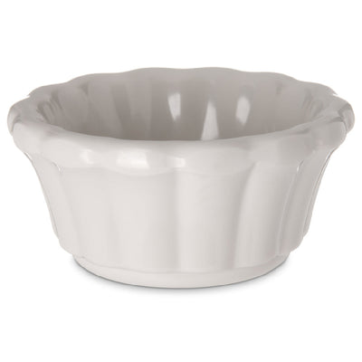 Carlisle 4394342 3-1/11 Inch Ramekin 2 Oz Scalloped Melamine Bone