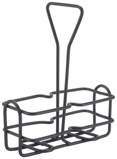 Winco WH-3K 6 Oz Oil and Vinegar Cruet Rack Black Wire Ideal for Countertop