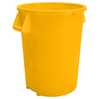 Carlisle 84103204 32 Gallon Round Trash Container Yellow Polyethylene