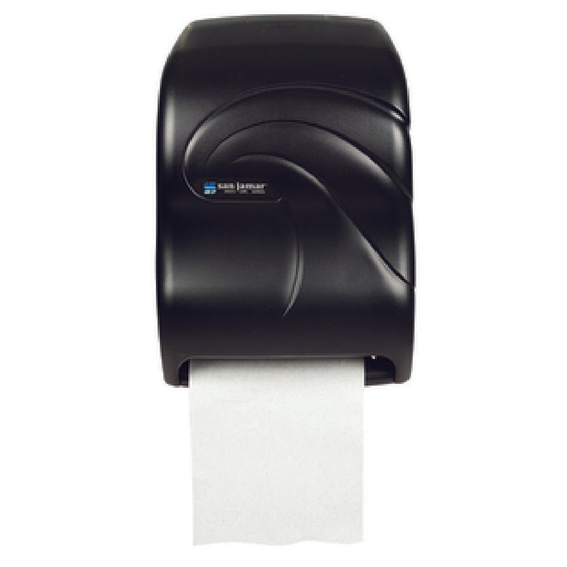 Carlisle T1390TBK 11-3/4 Inch Touchless Paper Towel Dispenser Black Plastic with Lock