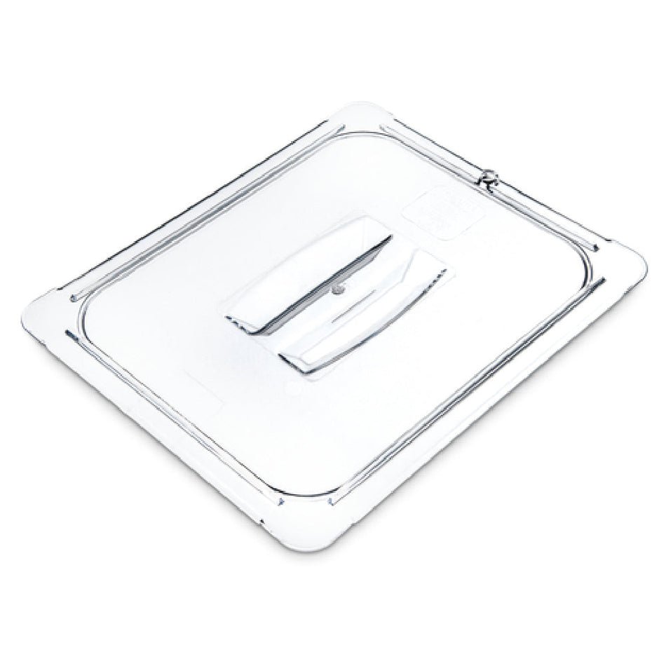 Carlisle 10230U07 12 Inch Clear Handled Food Pan Cover Polycarbonate with Non-Slip Finish