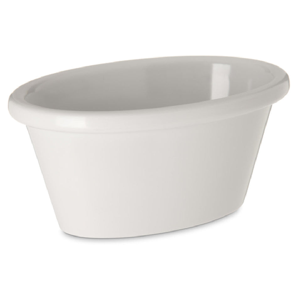 Carlisle S31442 4 Oz Oval Ramekin Melamine Bone Dishwasher Safe Stain Resistant