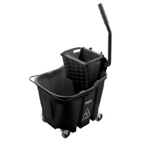 Carlisle 8690403 Mop Bucket Wringer Combination with Side Press Wringer Black