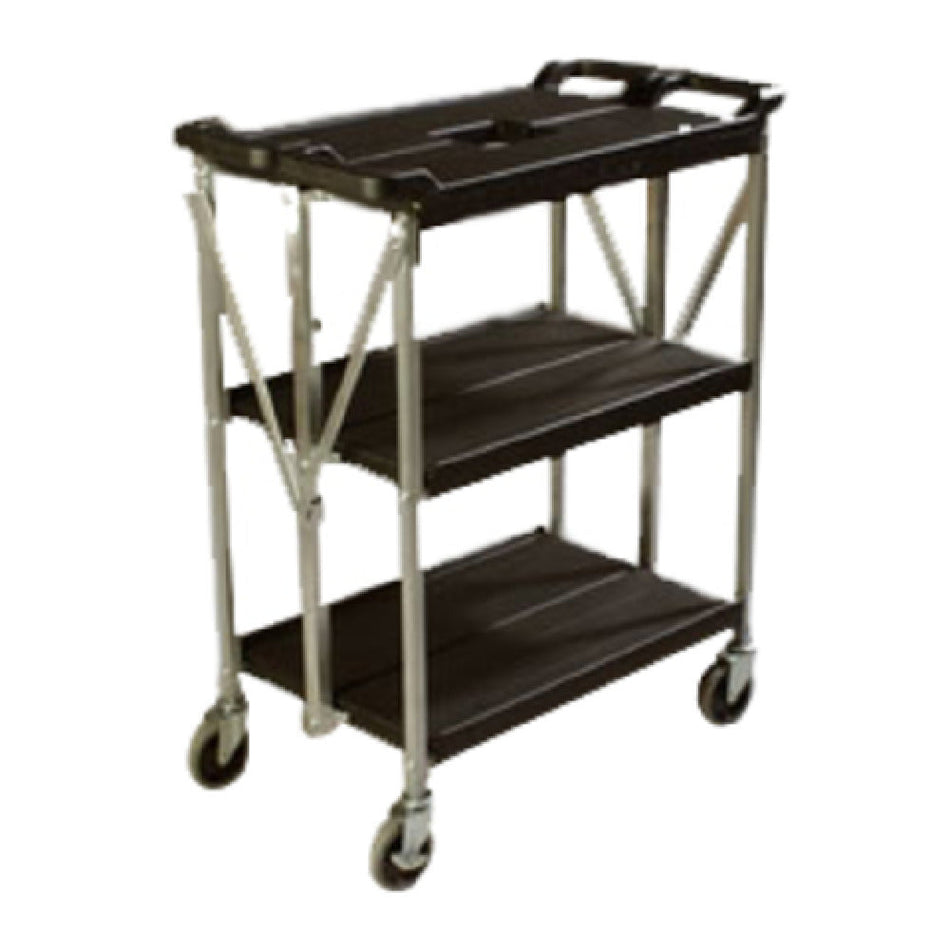 Carlisle SBC152103 29-1/2 Inch Open Design Utility Cart 350 Lb Capacity Polyethylene Black