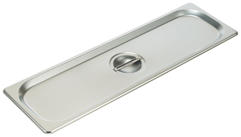 Winco SPJL-HCS 1/2 Size Long Solid Steam Table Pan Cover 25 Gauge Stainless Steel