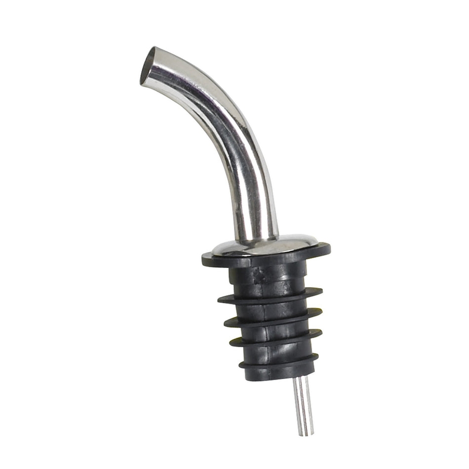 Winco PPM-4G Metal Pourers, Gooseneck Spout, Black Plastic Stopper