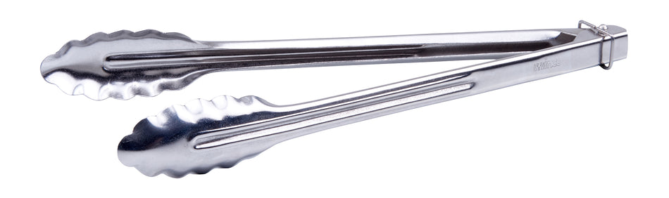 Winco UTLK-12 12 Inch Utility Tongs With Locking Ring Stainless Steel