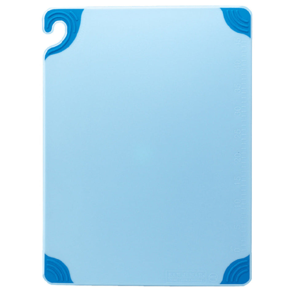 Carlisle CBG912BL 12 Inch Blue Plastic Cutting Board with Anti-Slip Grip